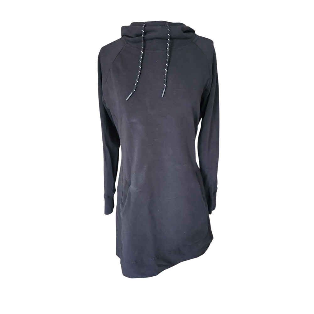 American Giant Sporty And Sleek Hoodie Dress Womens Medium Black Athleisure